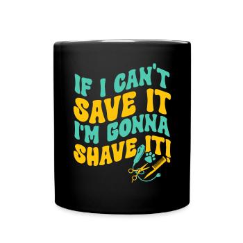 Salon de coiffure pour chiens - Mug uni - noir - Devant