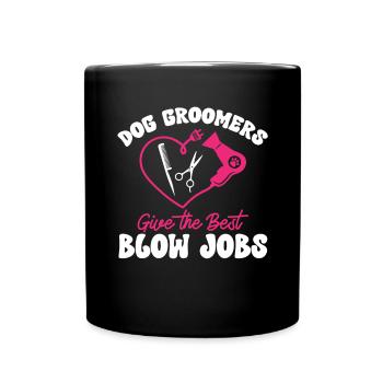 Salon de coiffure pour chiens - Mug uni - noir - Devant