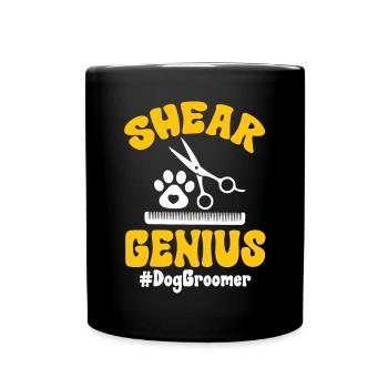 Salon de coiffure pour chiens - Mug uni - noir - Devant