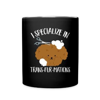 Salon de coiffure pour chiens - Mug uni - noir - Devant