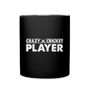 Crazy Cricket Player - Cricket Game Cricket Player - Tasse einfarbig - Schwarz - Vorne