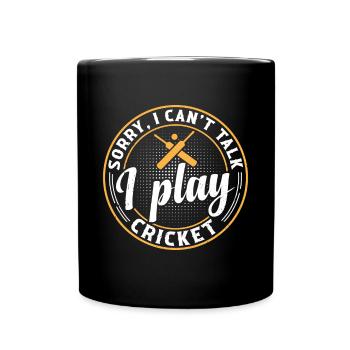 Cricket Cricket Sport - Désolé, je ne peux pas parler I Pl - Mug uni - noir - Devant