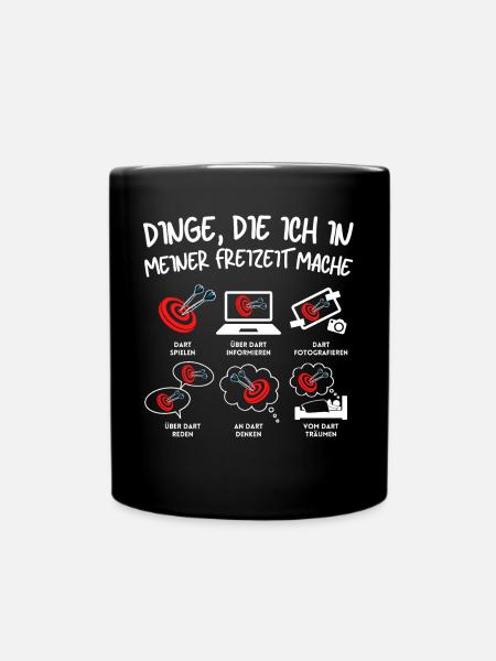 Dart Spruch Dartscheibe Dartboard 180 für - Tasse einfarbig - Schwarz