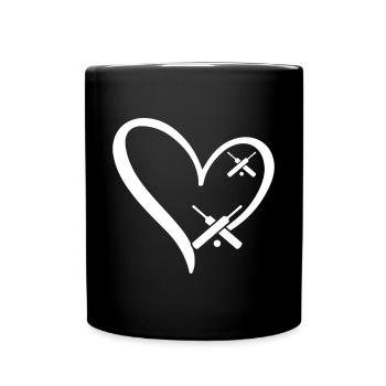 Coeur de cricket Joueur de cricket Cricket He - Mug uni - noir - Devant