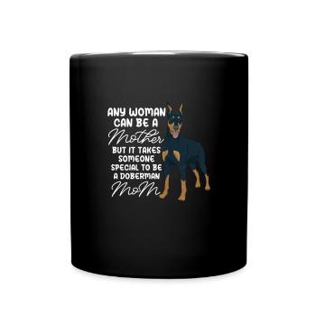 Doberman chien chiens cadeau pour animaux de compagnie - Mug uni - noir - Devant