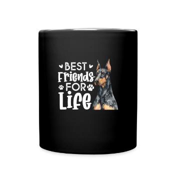 Doberman Dog Dogs Pet Gift - Full Colour Mug - black - Front