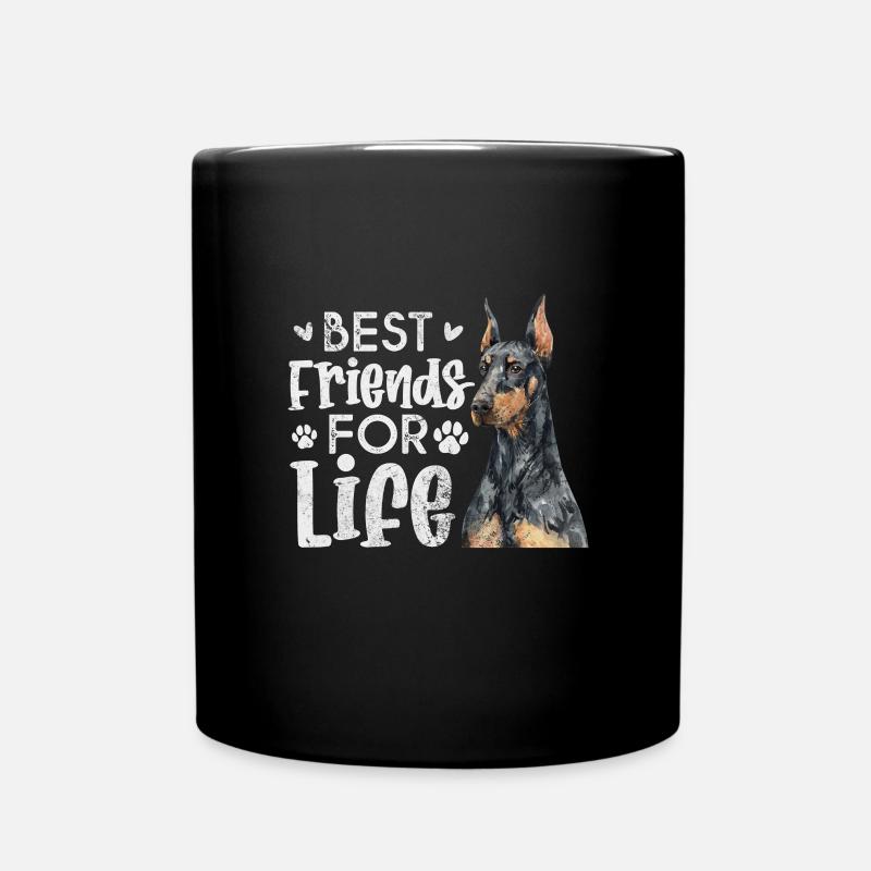 Doberman - Full Colour Mug - black