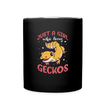 Gecko Salamander Lizard Reptile Gift - Full Colour Mug - black - Front