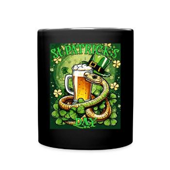 JOUR DE LA SAINT-PATRICK SERPENT BIÈRE TRÈFLE - Mug uni - noir - Devant