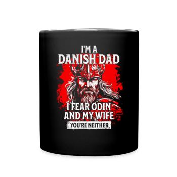 Père danois - Drôle de dicton - Mug uni - noir - Devant