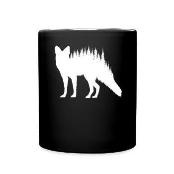 Fox Silhouette Beauté Sauvage - Mug uni - noir - Devant