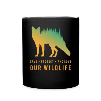 Preserve Foxes - Loves Our Wilderness - Full Colour Mug - black - Front