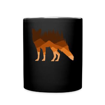 Fox Silhouette Beauté Sauvage - Mug uni - noir - Devant