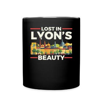 Lyon France Voyage Vacances Touriste J’aime Lyon - Mug uni - noir - Devant