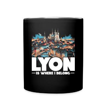 Lyon France Voyage Vacances Touriste J’aime Lyon - Mug uni - noir - Devant