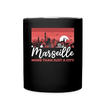Marseille Frankreich Reisen Urlaub Ich liebe Marseille - Tasse einfarbig - Schwarz - Vorne
