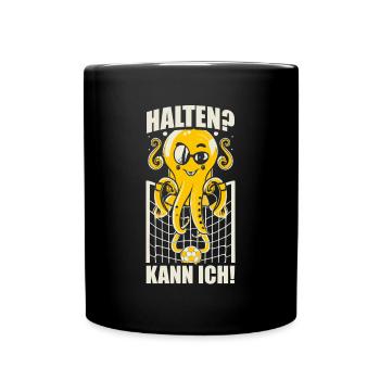 Halten? Kann ich! Handballtorwart Handball Torwart - Tasse einfarbig - Schwarz - Vorne