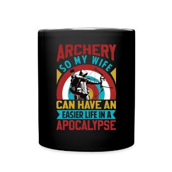 Funny Archery Saying - Apocalypse - Full Colour Mug - black - Front