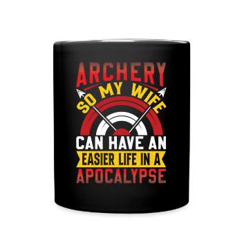 Funny Archery Saying - Apocalypse - Full Colour Mug - black - Front