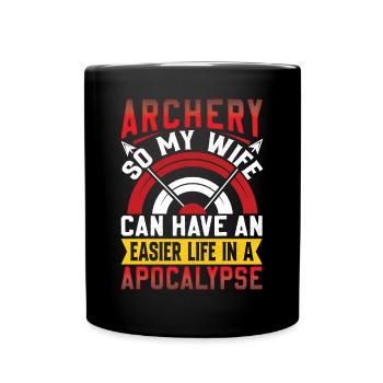 Funny Archery Saying - Apocalypse - Full Colour Mug - black - Front
