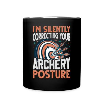 Dicton d’entraîneur de tir à l’arc - Exercice d’archer - Mug uni - noir - Devant