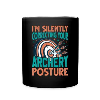 Dicton d’entraîneur de tir à l’arc - Exercice d’archer - Mug uni - noir - Devant