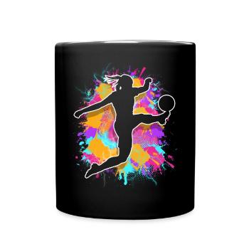 Female Soccer Soccer Women's Soccer - Full Colour Mug - black - Front