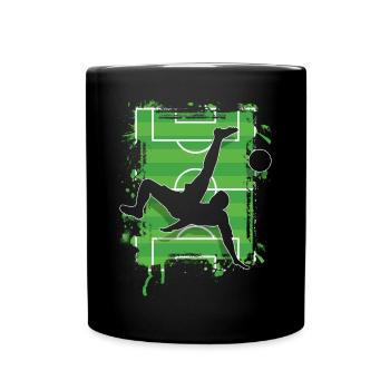 Coup de pied aérien de football - Mug uni - noir - Devant