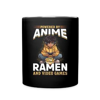 Anime Ramen Gaming Boy Manga Gamer Otaku - Tasse einfarbig - Schwarz - Vorne