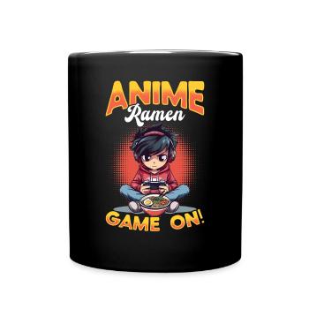 Anime Ramen Gaming Boy Manga Gamer Otaku - Full Colour Mug - black - Front