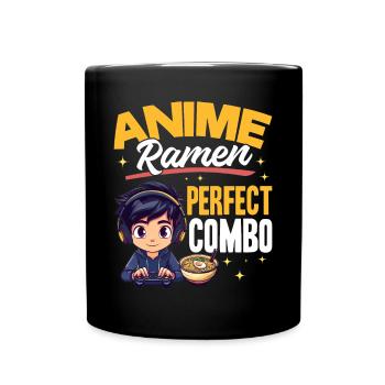Anime Ramen Gaming Boy Manga Gamer Otaku - Tasse einfarbig - Schwarz - Vorne