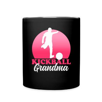 Kickball grand-mère kickballer kickball joueur cadeau - Mug uni - noir - Devant
