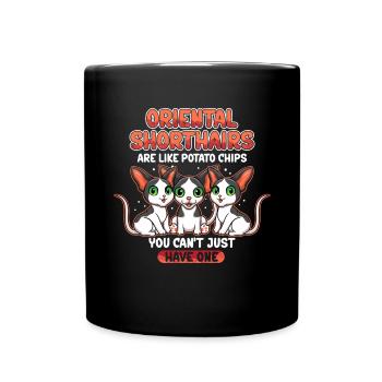 Oriental Shorthair Cats OKH Cat Gift - Full Colour Mug - black - Front