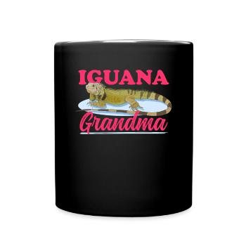 Iguane Granny lézard Reptile Iguanes cadeau - Mug uni - noir - Devant