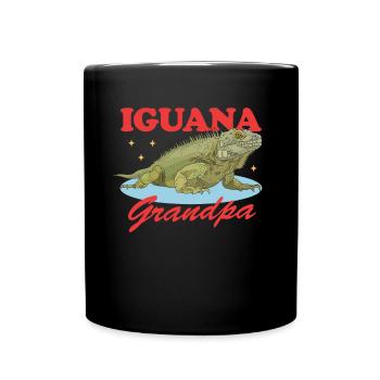 Iguana Grandpa Reptile Lizard Iguanas Gift - Full Colour Mug - black - Front