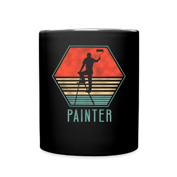 House Painter Decorator Retro - Tasse einfarbig - Schwarz - Vorne
