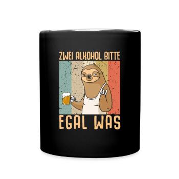 Two alcohols please no matter what - Full Colour Mug - black - Front
