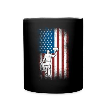 Peintre en bâtiment Décorateur Américain - Mug uni - noir - Devant