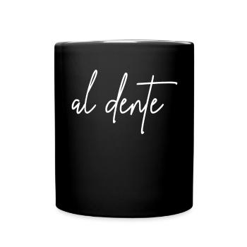 Al Dente Pasta Italienisch - Tasse einfarbig - Schwarz - Vorne
