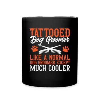 Salon de coiffure pour chiens - Mug uni - noir - Devant