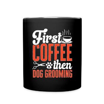 Dog Salon Dogs Hairdresser - Full Colour Mug - black - Front