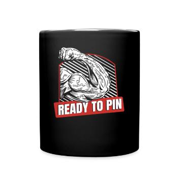 Prêt à épingler les techniques de lutte à main Trainer - Mug uni - noir - Devant