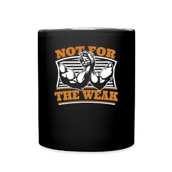 Pas pour les techniques faibles Exercice Entraîneur Bras - Mug uni - noir - Devant