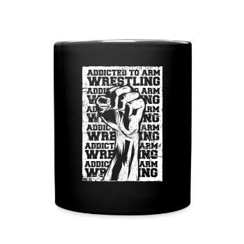Accro aux techniques de bras de fer Bras d’exercice - Mug uni - noir - Devant