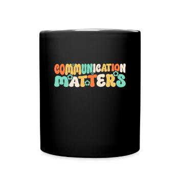 Groovy Speech Language Pathologist SLP - Full Colour Mug - black - Front