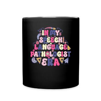 Groovy Speech Language Pathologist SLP - Full Colour Mug - black - Front