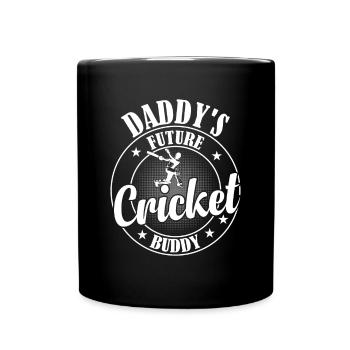 Daddy's Future Cricket Buddy - Cricket Player - Full Colour Mug - black - Front