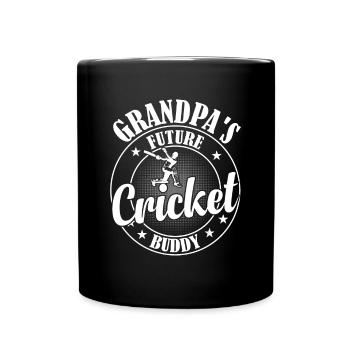 Grandpa's Future Cricket Buddy - Cricket Player - Full Colour Mug - black - Front
