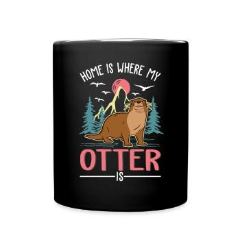 Otter Home Otter Sea Otter - Full Colour Mug - black - Front
