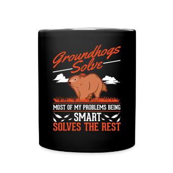 Marmot Groundhog Day Woodchuck - Full Colour Mug - black - Front